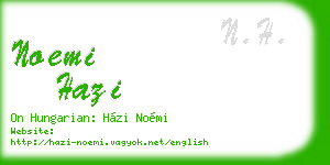 noemi hazi business card