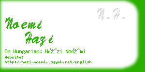 noemi hazi business card